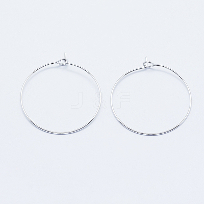 Long-Lasting Plated Brass Hoop Earrings Findings KK-K204-179P-NF-1