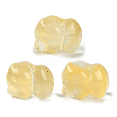Spray Painted Glass Beads GLAA-Z007-04E-1