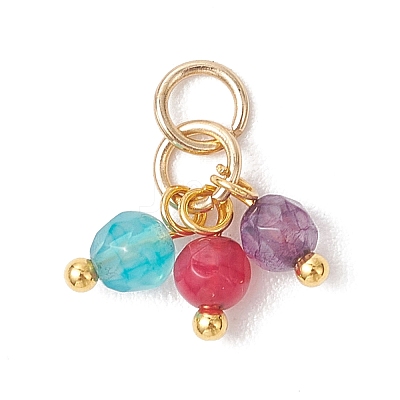 Natural Agate Pendants PALLOY-JF05140-1