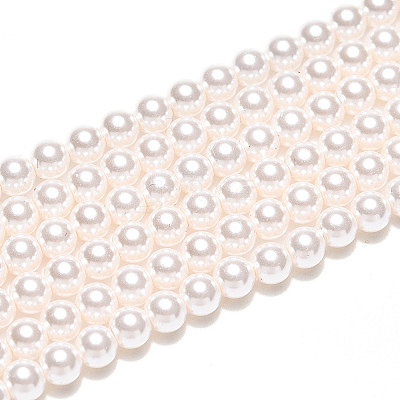 Baking Paint Pearlized Glass Pearl Bead Strands HY-N002-3mm-A11-1