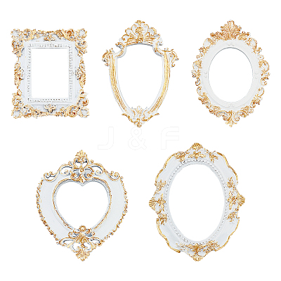 5Pcs 5 Style Resin Picture Frame AJEW-FG0002-34-1