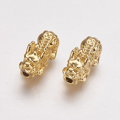 Feng Shui Real 24K Gold Plated Alloy Beads PALLOY-L205-06C-1