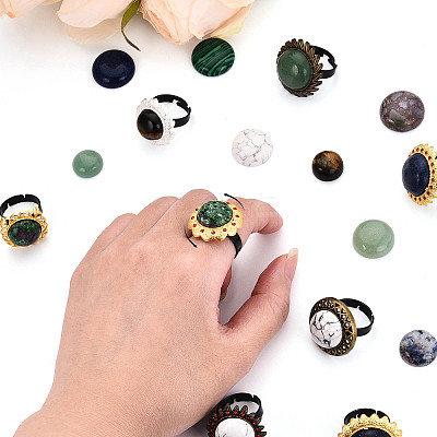Adjustable Alloy & Iron Bezel Cup Ring Base with Rotatable Tray MAK-T012-01AB-1