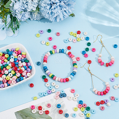 500Pcs Opaque Acrylic Beads OACR-PA0001-97-1