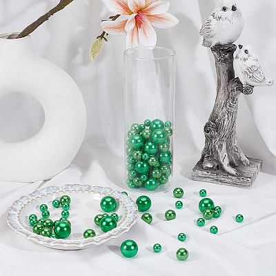 150Pcs 3 Styles Plastic Imitation Pearl Beads OACR-SP0001-69-1