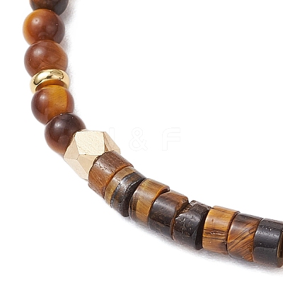 Natural Tiger Eye Braided Bead Bracelets BJEW-JB11241-06-1