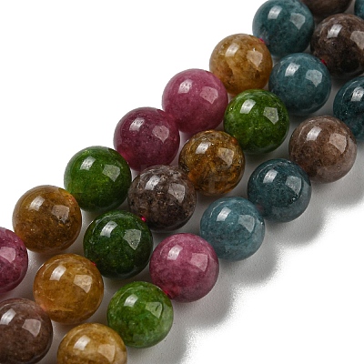 Natural Green Jade Imitation Tourmaline Beads Strands G-B046-08D-1