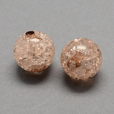 Transparent Crackle Acrylic Beads CACR-R008-8mm-05-1