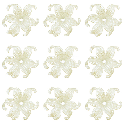 80Pcs Opaque Acrylic Bead Caps OACR-PA0001-21-1