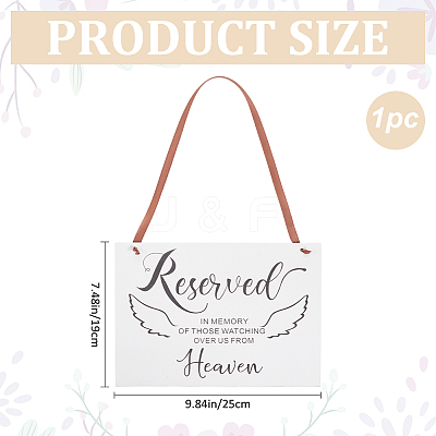 Rectangle Wood Reserved Hanging Sign Decorations DJEW-WH20005-02C-1