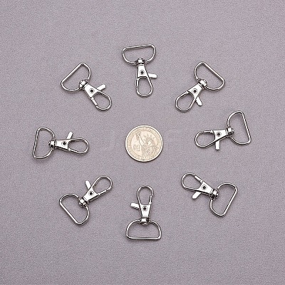 Zinc Alloy Swivel Lobster Claw Clasps PALLOY-YW0001-02P-1