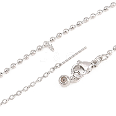 2MM Brass Ball Chain Bracelet Making KK-D238-01P-1