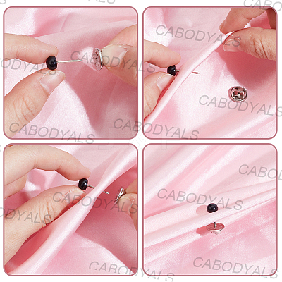 100Pcs Iron Curtain Tie Buckle AJEW-CY0002-48B-1