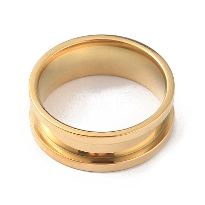 201 Stainless Steel Grooved Finger Ring RJEW-WH0004-32D-G-1