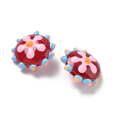 Baking Paint Glass Enamel Beads LAMP-S080-03D-1