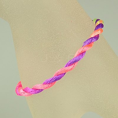 Nylon Rattail Satin Cord Bracelet Making AJEW-JB00019-07-1