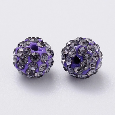 Polymer Clay Rhinestone Beads RB-H258-HD8mm-539-1