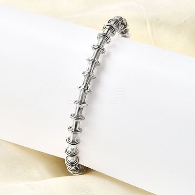 304 Stainless Steel Open Cuff Bangles for Woman BJEW-M113-02P-1