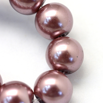 Baking Paint Pearlized Glass Pearl Round Bead Strands HY-Q003-12mm-58-1