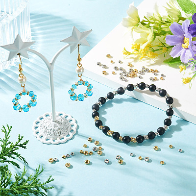 60Pcs 4 Styles Column Brass Beads KK-TA0009-07-1