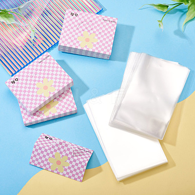 100Pcs Rectangle Polypropylene Cellophane Bags CDIS-TA0001-34C-1