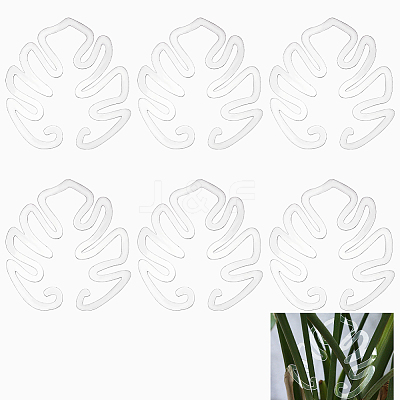 Leaf Shape Acrylic Plant Growth Fixator DIY-WH0430-933B-1