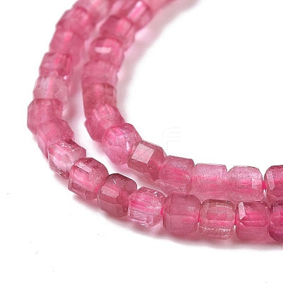 Natural Pink Tourmaline Beads Strands LS-G-C009-B20-1