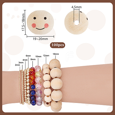 Wood Beads WOOD-PH0008-78-1