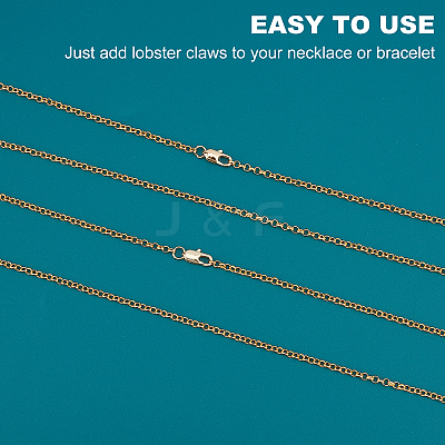 12Pcs 2 Style Brass Lobster Claw Clasps KK-SC0002-26-1
