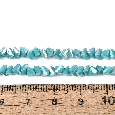 Electroplate Opaque Glass Beads Strands GLAA-N022-4mm-19-1
