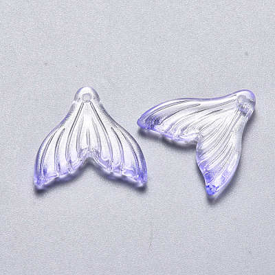 Transparent Spray Painted Glass Pendants GLAA-S190-009A-01-1