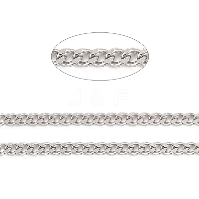 Tarnish Resistant 304 Stainless Steel Cuban Link Chains CHS-K016-03A-P-1