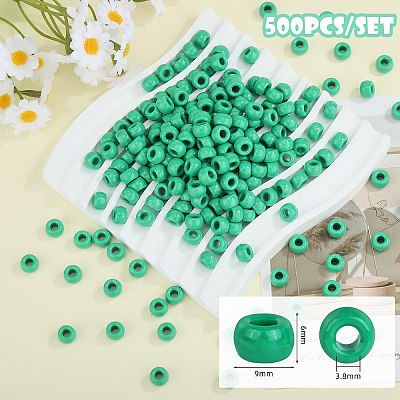 500Pcs Opaque Plastic Beads KY-SZ0001-44D-1
