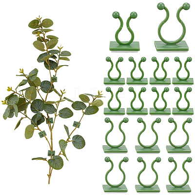 120Pcs 2 Styles Self-Adhesive Plastic Wall Fixture Clips AJEW-CP0009-90-1