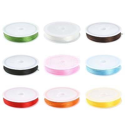 10 Rolls 10 Colors Flat Elastic Crystal String EW-YW0001-08-1