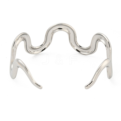 Non-Tarnish 304 Stainless Steel Open Cuff Bangles BJEW-Z065-04P-1