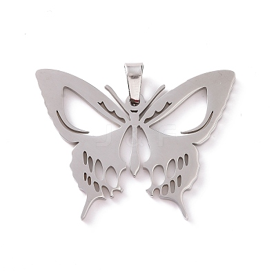 Non-Tarnish Hollow 201 Stainless Steel Pendants STAS-G273-05P-1