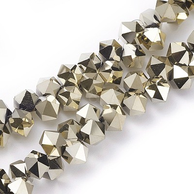 Electroplate Glass Beads Strands EGLA-F145-FP01-1