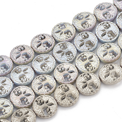 Electroplate Non-magnetic Synthetic Hematite Beads Strands G-N0322-07-1
