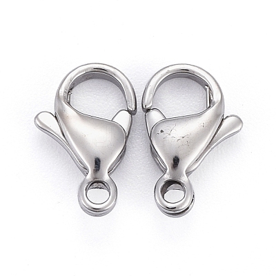 Tarnish Resistant 304 Stainless Steel Lobster Claw Clasps X-STAS-AB11-1