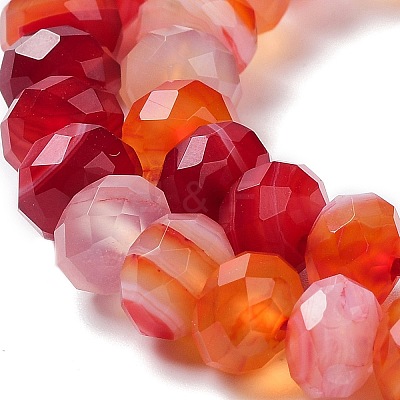 Natural Banded Agate/Striped Agate Beads Strands G-E605-A02-02E-1