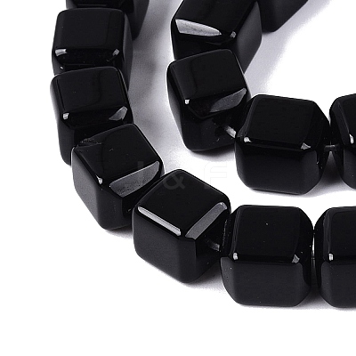 Natural Black Onyx Beads Strands G-Q608-10A-1