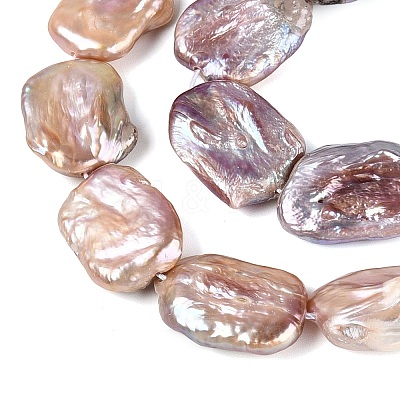 Natural Baroque Keshi Pearl Beads Strands PEAR-S020-K12-1