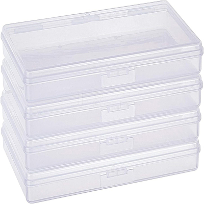 Transparent Plastic Bead Containers CON-BC0006-06C-1