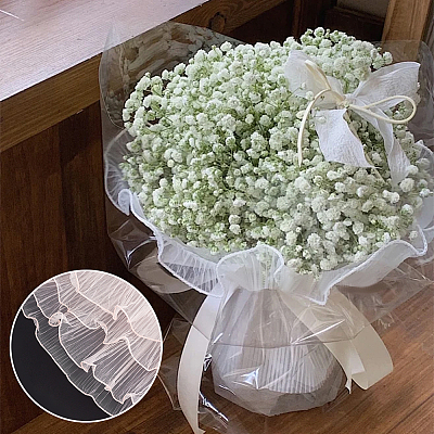 Polyester Flower Bouquet Wrapping Mesh Paper DIY-WH0542-37C-1
