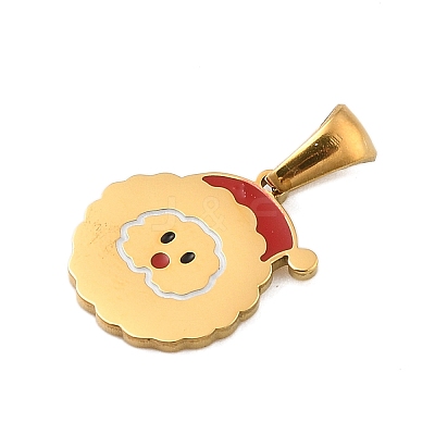 Christmas Theme 304 Stainless Steel Pendants STAS-R007-01O-G-1