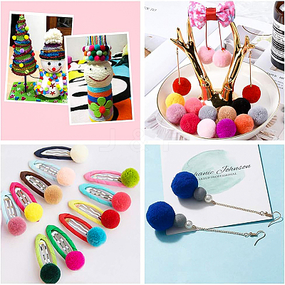 1 Box(400pcs) Pom Poms Craft Making Assorted Sizes & Colors High-elastic Good Quality Pom Poms Creative Craft DIY Material DIY-BC0001-02-1