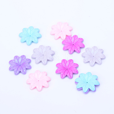 Opaque Acrylic Bead Caps SACR-S203-02M-1