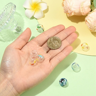 7Pcs 7 Colors Transparent Glass Beads GLAA-YW0005-59-1