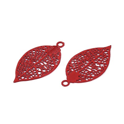 Spray Painted Hollow 430 Stainless Steel Pendants STAS-N121-07A-1